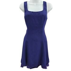 Hampton Nites Vintage 90s Y2K Romantic Whimsi  Purple Indigo Skater Dress S
